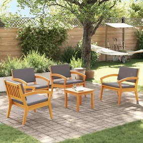 vidaXL Conjunto bistro 5 pcs Castanho 45 x 45 x 38cm