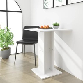 vidaXL Mesa de bistrô 60x60x75 cm derivados de madeira branco