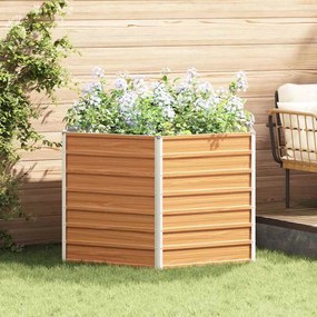 vidaXL Cama de Jardim Elevada Marrom Claro 129 x 129 x 77 cm