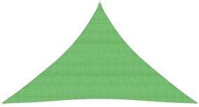 Para-sol estilo vela 160 g/m² 3,5x3,5x4,9 m PEAD verde-claro