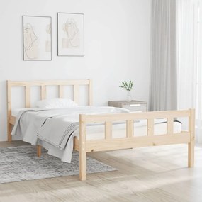 vidaXL Estrutura de cama 100x200 cm madeira maciça