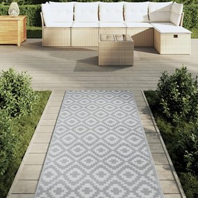 Tapete de exterior 80x250 cm ARAKIL PP cinzento