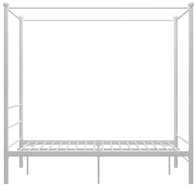 Estrutura de cama com dossel 120x200 cm metal branco