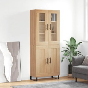vidaXL Armário alto 69,5x34x180 cm derivados de madeira cor sonoma