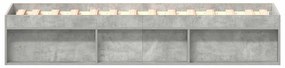 Estrutura de cama solteiro 75x190 cm cinzento cimento