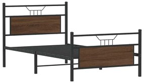 Estrutura cama s/ colchão derivados madeira carvalho castanho