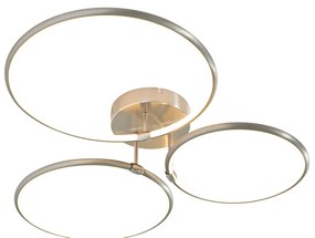 Candeeiro de teto em aço com LED regulável em 3 níveis de intensidade 3 luzes - Joaniqa Moderno