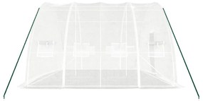 Estufa com Estrutura em Aço Galvanizado - 24 m² - 6x4x2,85 m - Branco