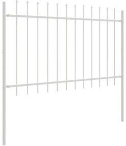 Cerca para Jardim Branco 5.1 x 1 m Aço revestido a pó
