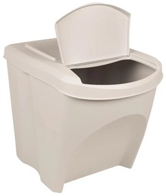 Caixotes do lixo empilháveis 3 pcs 75 L polipropileno branco