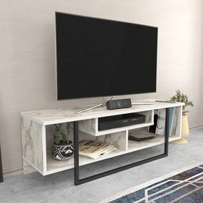 Móvel TV Asal – Branco/Preto – 120x35,2x40,2 cm