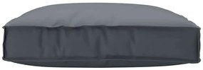 Almofada de Palete para Assento Antracite 80x80x12 cm em Tecido Oxford