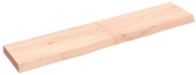 vidaXL Prateleira de parede 140x30x(2-6)cm carvalho maciço não tratado