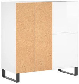 Armário p/ discos 84,5x38x89 cm deriv. madeira branco brilhante