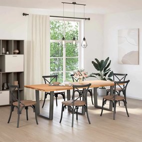 Pés para mesa de jantar em forma de V, 3 peças, antracite, 80x(72-73,3