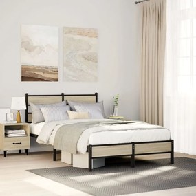 Estrutura cama s/ colchão derivados de madeira carvalho sonoma