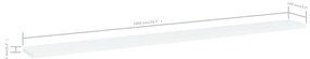 Prateleiras para estante 4pcs 100x10x1,5cm contraplacado branco