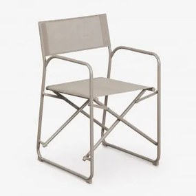 Pack De 2 Cadeiras De Diretor Dobráveis Para Jardim Em Aço Melida Moka Brown - Sklum