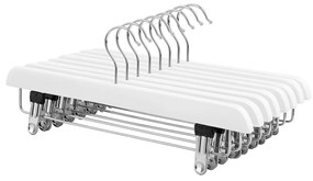 Cabides para calças de 8 unidades 35,5 x 16,2 cm branco