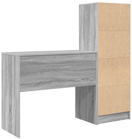 Mesa com Armazenamento Cinza Sonoma Madeira Derivada