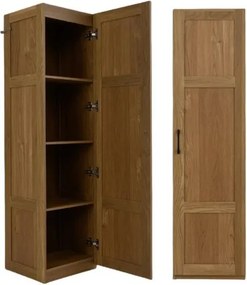 Armário Despensa 38 x 40 x 149 cm com 4 níveis e porta para cozinha e sala de estar Natural
