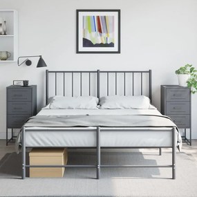 vidaXL Mesas de cabeceira 2 pcs 36x39x78 cm aço antracite