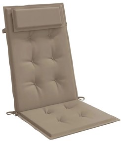 Almofadões cadeira encosto alto 6pcs oxford cinza-acastanhado