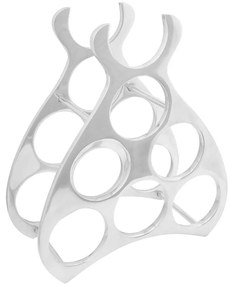 vidaXL Suporte para Vinho Prateado 38 x 33 x 13 cm Alumínio