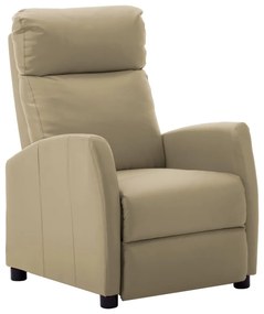 vidaXL Poltrona reclinável couro artificial cor cappuccino
