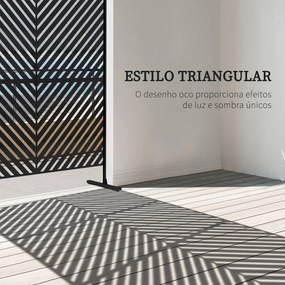 Biombo de Exterior Separador de Ambientes com 3 Peças com Padrão de Li