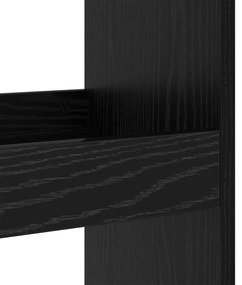 Mesa de Bar com Armazenamento Carvalho Preto 60x60x102 cm Madeira Enge