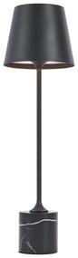 Candeeiro de mesa moderno preto 37cm incl. LED regulável IP54 recarregável - Topi Moderno