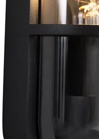 Candeeiro de parede exterior preto oval IP65 - Target Industrial
