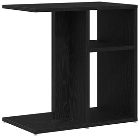 Mesa de Apoio vidaXL Preta em Madeira de Carvalho 50x30x50 cm
