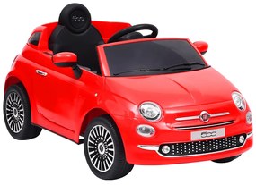 Carro elétrico de criança Fiat 500 vermelho