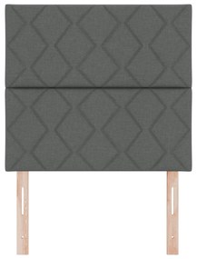 Cabeceira vidaXL Design de Blocos de Diamante Cinza Escuro 100 cm Teci