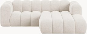 Sofá de canto modular em chenille Lupine (2 lugares)