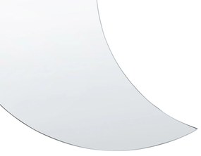 Espelho de parede em lua crescente prateado 40 x 60 cm PESMES Beliani