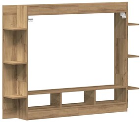 Armário de TV Wall-Mounted vidaXL Carvalho Artesanal 152x22x113 cm