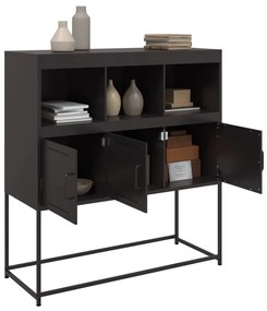 Aparador 100,5x39x107 cm aço preto
