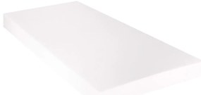 Cama com colchão 140x200cm couro artificial branco