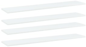 vidaXL Prateleiras estante 4 pcs 100x20x1,5cm contraplacado branco