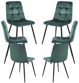 Pack 6 Cadeiras Stuhl Veludo - Verde