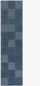 Passadeira de lã tufada à mão com relevo Checkerboard