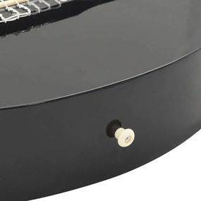 12 pcs conjunto de guitarra com equalizador e 6 cordas preto