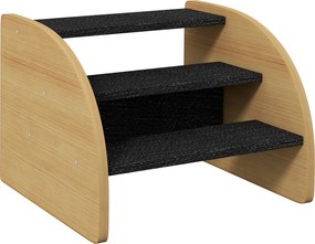 PawHut Escada para Animais Escada para Cães, 3 Degraus, cão pequeno, 38,5 cm x 38,5 cm x 30 cm, Carvalho + Preto | Aosom Portugal