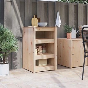 vidaXL Armário de Cozinha 55x55x92 cm Madeira Maciça de Pinho