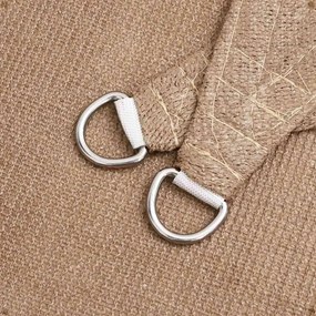 Para-sol estilo vela 160 g/m² 3x4,5 m PEAD cinzento-acastanhado