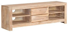 Móvel TV madeira de acácia maciça 120x30x40 cm castanho claro
