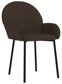 Cadeiras de jantar 2 pcs couro artificial castanho